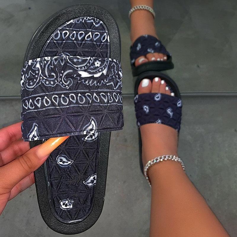 Women's Comfy Bandana Slip-On Slippers