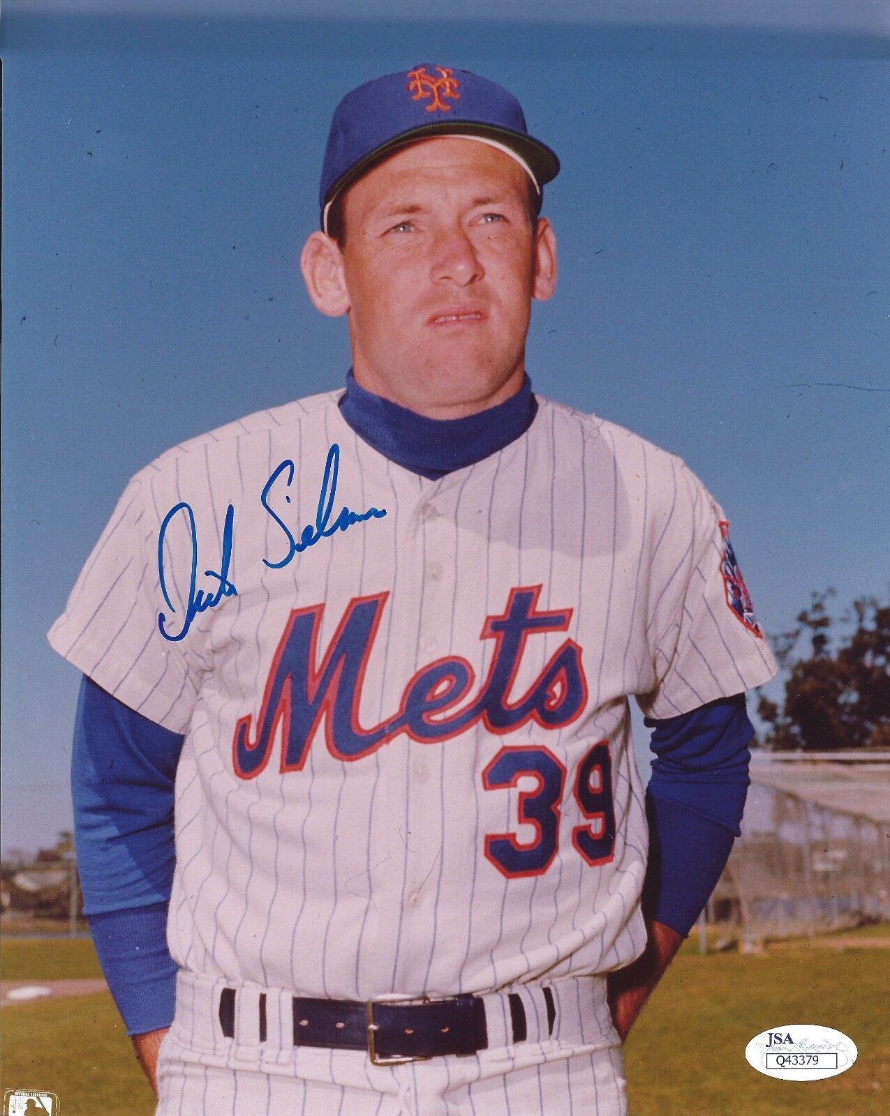 Signed 8x10 DICK SELMA New York Mets Autographed Photo Poster painting - JSA COA