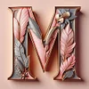 Feather Letters-Full Round Diamond Painting 40*40CM
