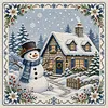(Winter)14CT Christmas Snow Night - Stamped Cross Stitch 40x40cm tapestrymarket