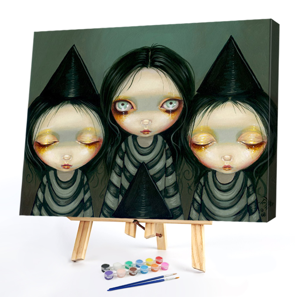 

50*40CM - Paint By Numbers - Three Witch Sisters, 501 Original