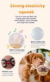 Dog Toys Ball, Indoor/Outdoor Interactive Dog Squeaky Balls for Tug of War, Puppy Birthday Gifts, Durable Plush Dog Toy for Small, Medium and Large Dogs