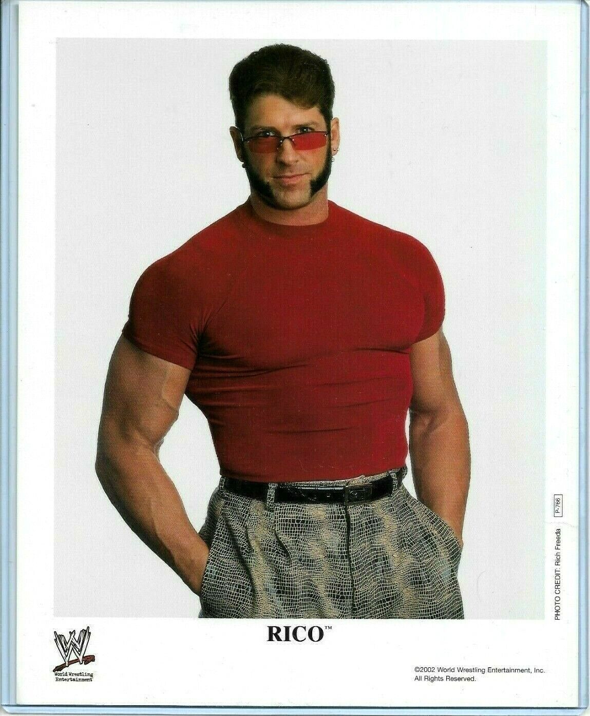WWE RICO P-766 OFFICIAL LICENSED AUTHENTIC ORIGINAL 8X10 PROMO Photo Poster painting VERY RARE