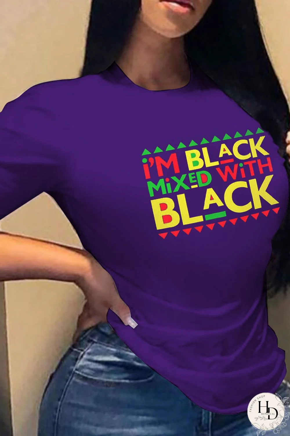 White Casual Print Patchwork O Neck T-Shirts