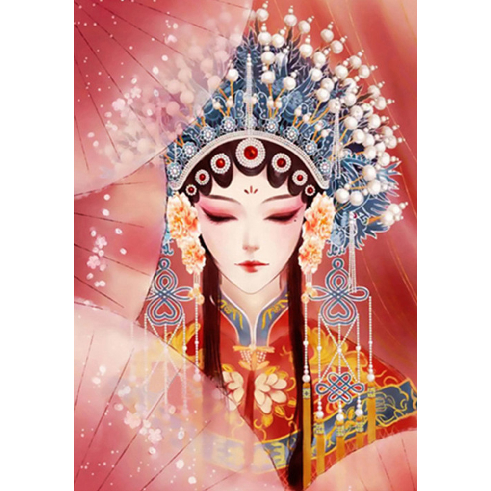 

30*40CM-Opera Female Role-Special Shaped Diamond Painting, 501 Original