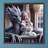 (50*50cm)Dragon Girl - Full Round Drill Diamond Painting