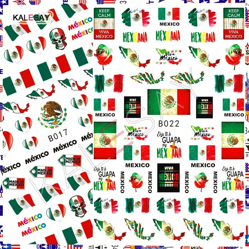 3D Flag Sport Nail Stickers for Manicure Fire Clover Decoration Decals Back Glue Designer Gymnastics Nail Art Sticker