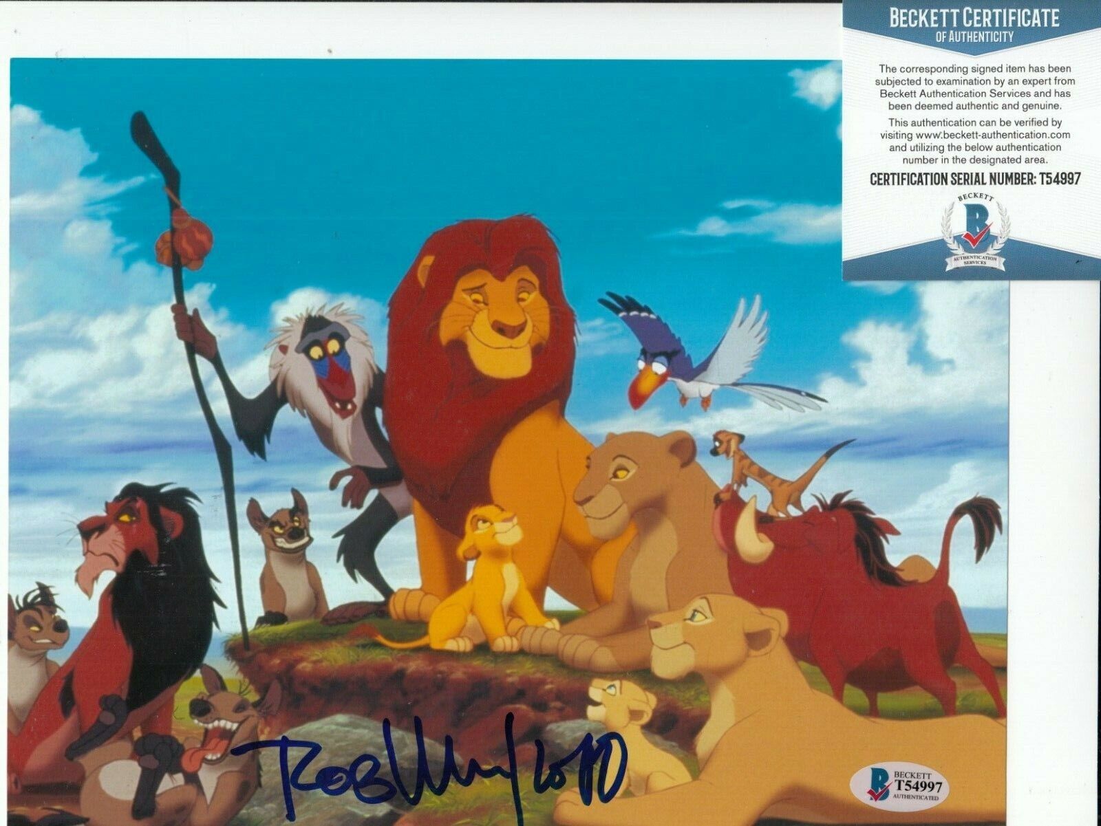 ROB MINKOFF signed (THE LION KING) Movie Director 8X10 Photo Poster painting BECKETT T54997