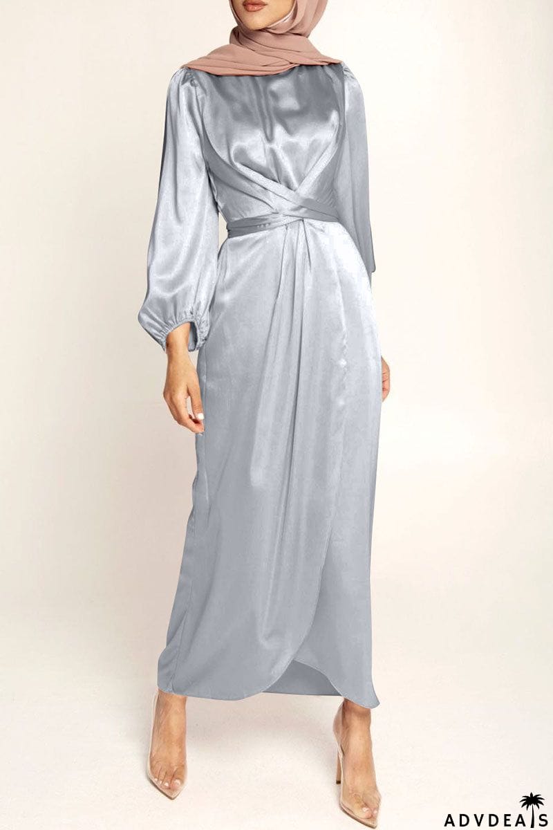 Fashion Celebrities Solid Patchwork O Neck A Line Dresses