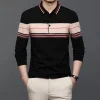 New Striped Business Polo Shirt