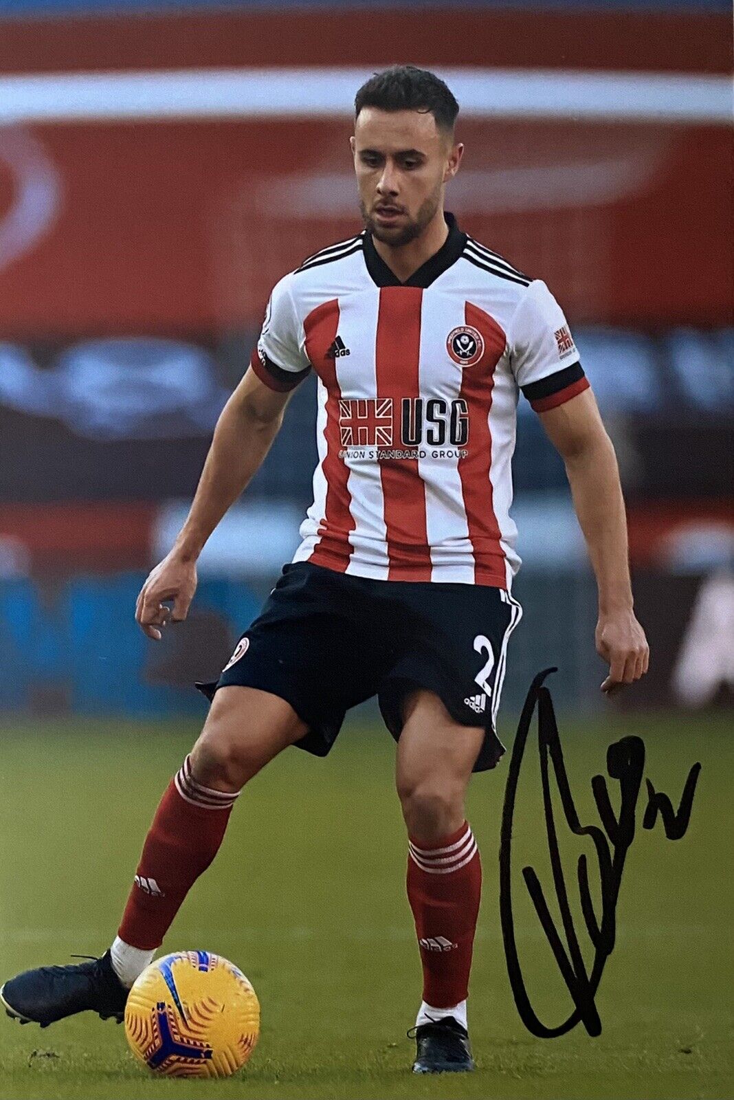 George Baldock Genuine Hand Signed Sheffield United 6X4 Photo Poster painting