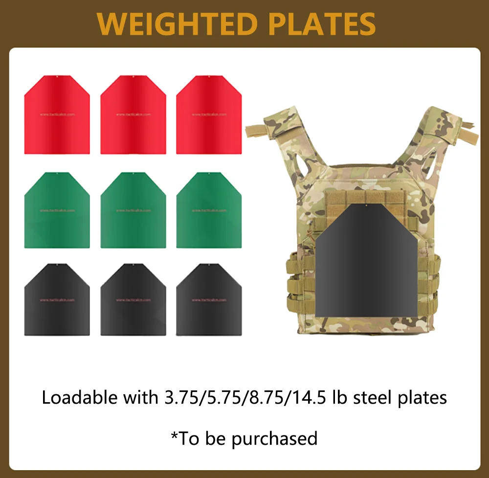 ohhunt® Adjustable JPC Tactical Vest Molle Vest Outdoor Hunting Combat Paintball Molle Plate Carrier Vest