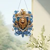 DIY Lion Head Diamond Painting Acrylic Hanging Pendant for Home Decor