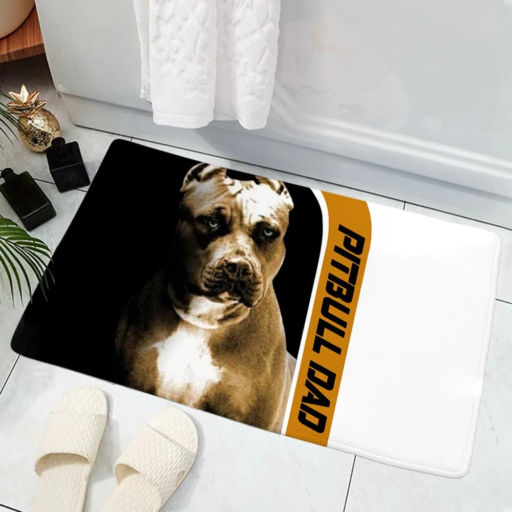 Athvotar Remember American Staffordshire Terrier Dogs Doormat Decor Print Carpet Flannel Non-Slip Doormat for Bedroom Porch