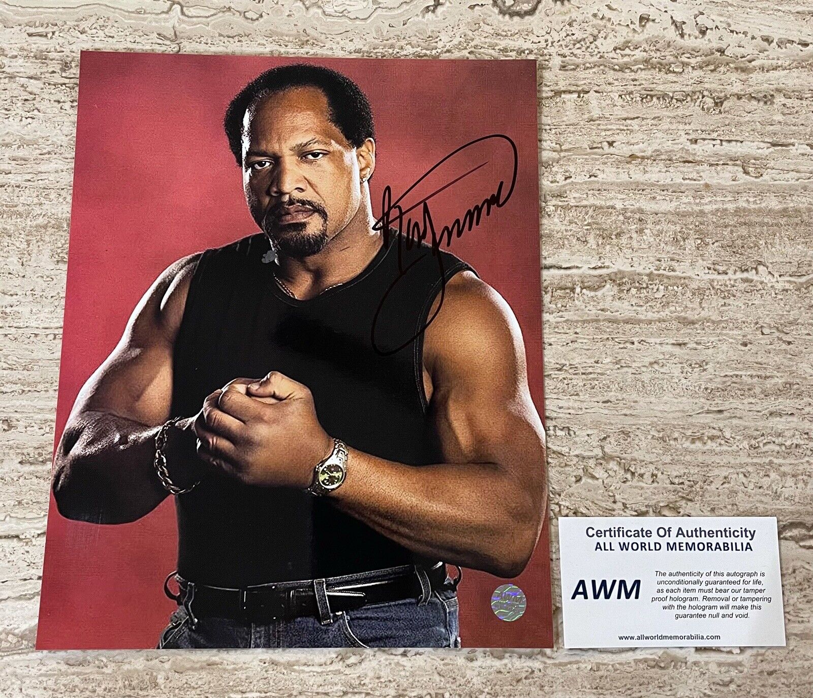 Ron Simmons Faarooq APA WWE Autographed Signed 8X10 Photo Poster painting W/COA