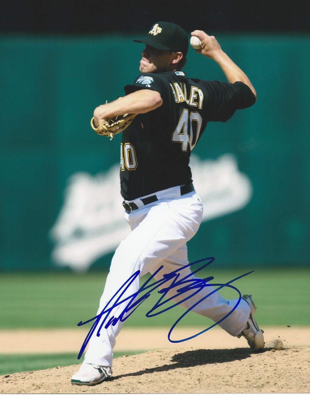 **GFA Oakland Athletics *ANDREW BAILEY* Signed 8x10 Photo Poster painting AD1 COA**