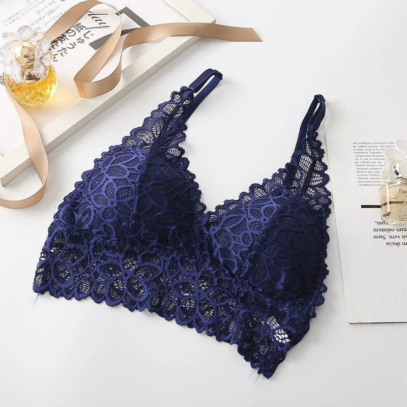 Women Lace Bra Sets Sexy Bralette Push Up Bra and Panties Lace Female Brassiere Seamless Underwear Embroidery Lingerie Set
