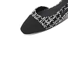 20mm Women&lsquo;s Classic Knit Flat Pumps Closed Round Toe Splicing Casual Shoes