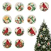DIY Wooden Diamond Painting Christmas Ornaments Kit 12Pcs Resin Gem Holiday