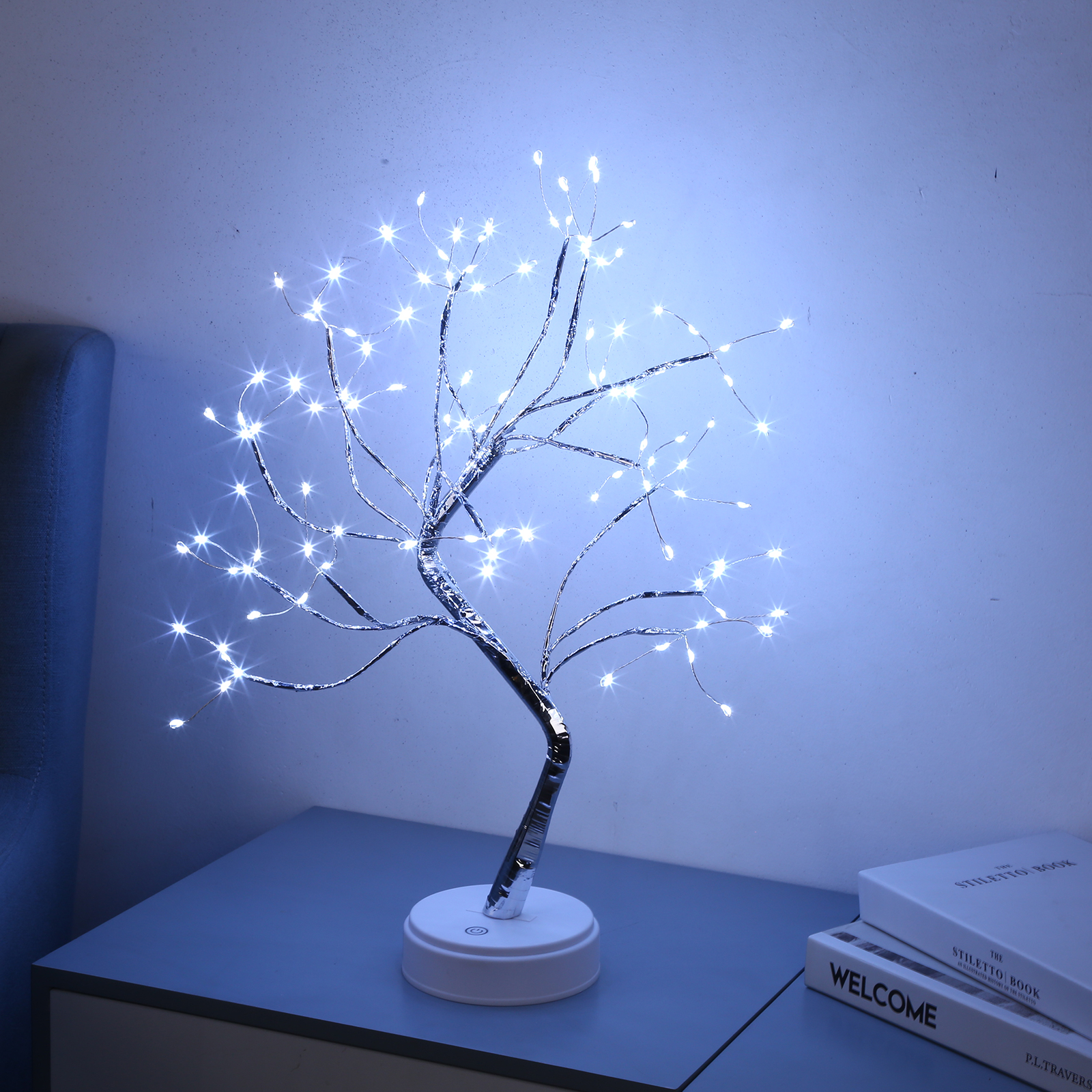 

20 Inchtop Bonsai Tree 108 LED Copper Wire-Night Light, Pink, 501 Original