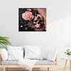 (Grande Taille) Rose-Plein diamant rond peinture-50 * 60cm