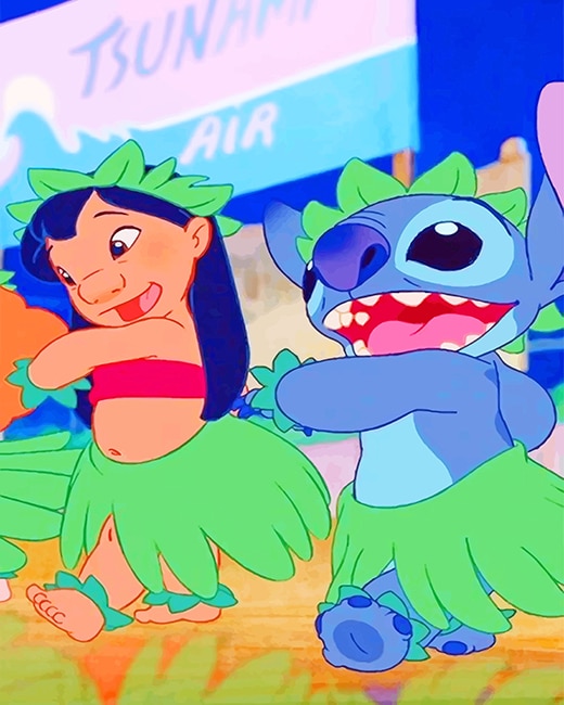 

Lilo and Stitch in Hawai – Paint By Numbers - 40*50CM, 501 Original