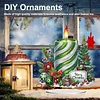 2D Flat Christmas Print DIY Diamond Painting Desktop Ornaments Kit Table Decor