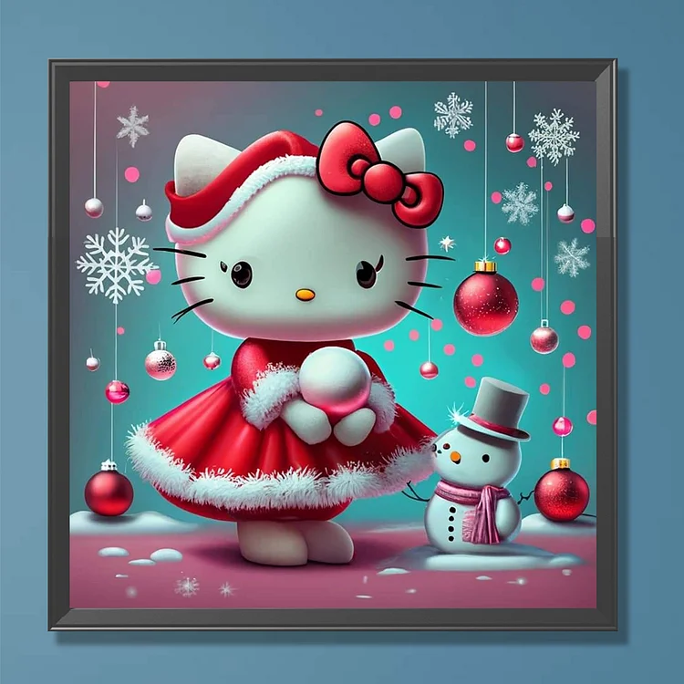 5D DIY Diamond Painting Kit Full Drill, Hello Kitty Cartoon Mosaic Diamond  Kit, Full Drill Square Round 