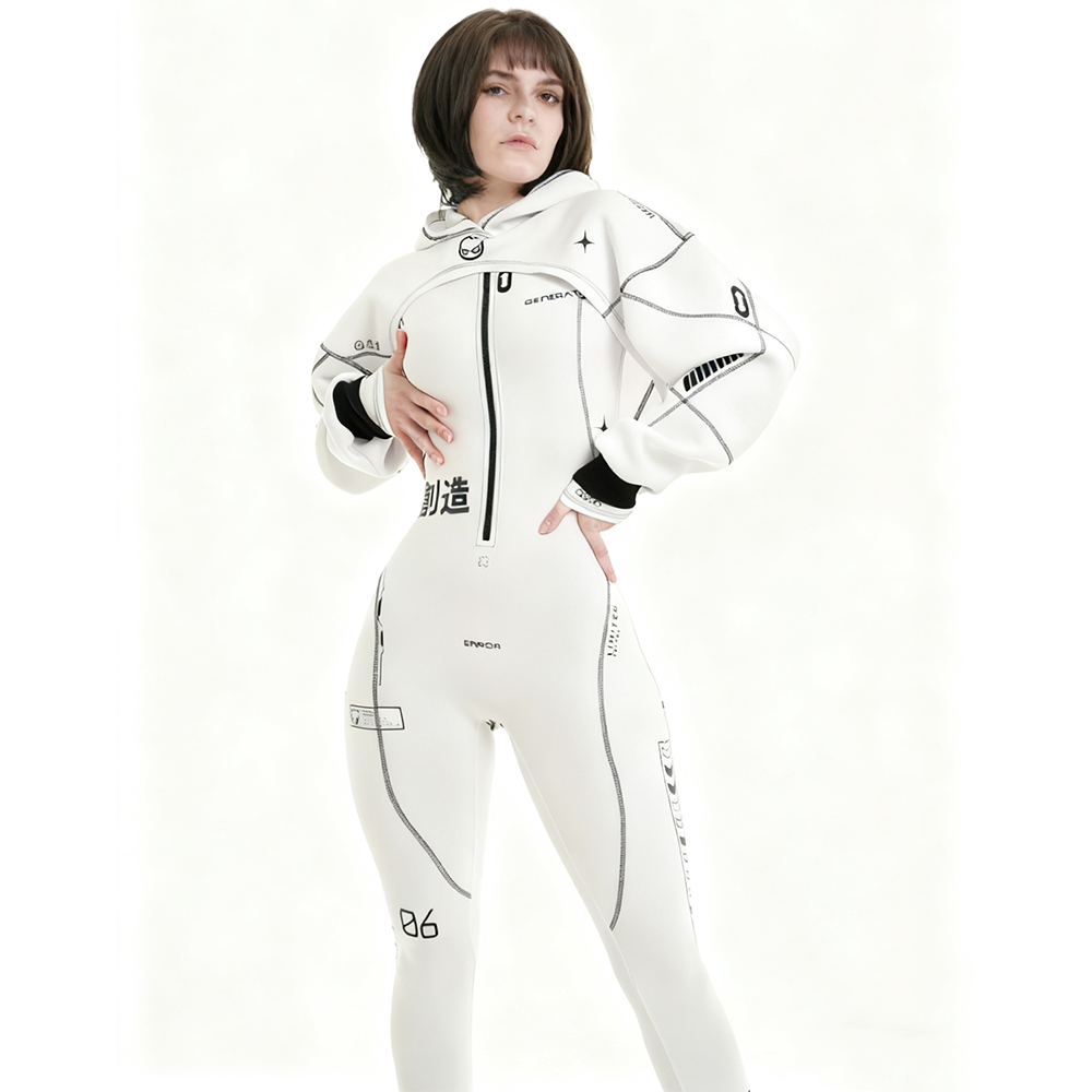 Cyberpunk Futuristic Mechanical Style Women's Sports Yoga Outfit Set