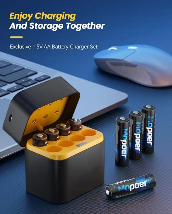 ✨2025 HOT SALE 50% OFF🔋Li-ion Battery with Integrated Charging Storage Box💡Overcharge protection