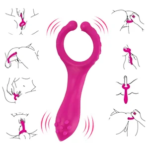 Silicone G Spot Stimulate Vibrators Dildo Nipple Clip Masturbator