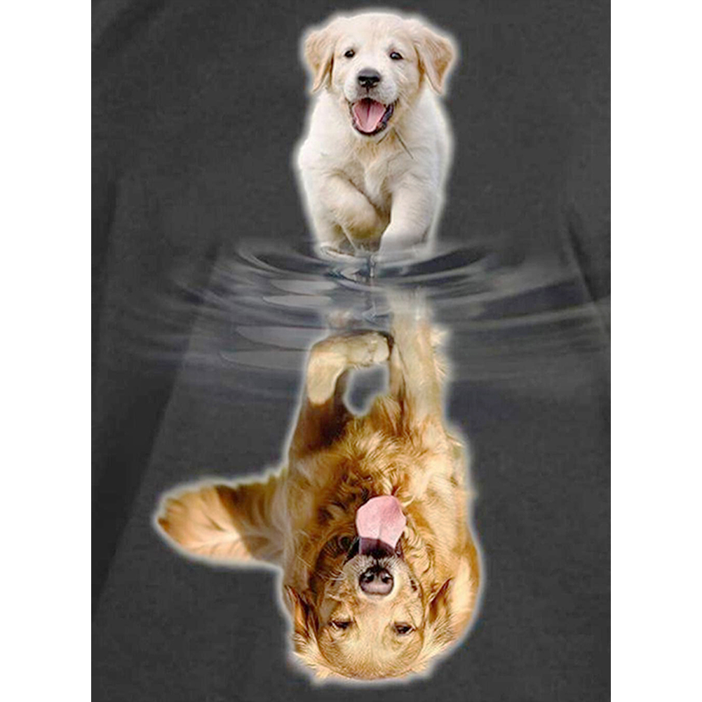 

40*30CM - Round Drill Diamond Painting - Dog, 501 Original