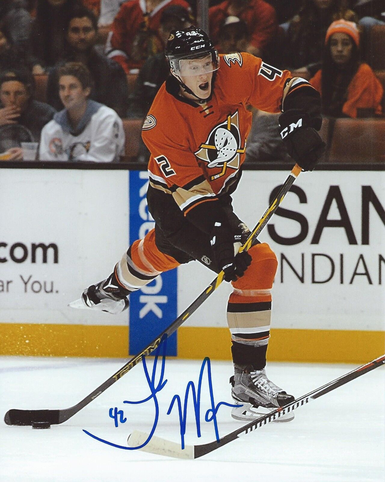 Josh Manson Signed 8x10 Photo Poster painting Anaheim Ducks Autographed COA