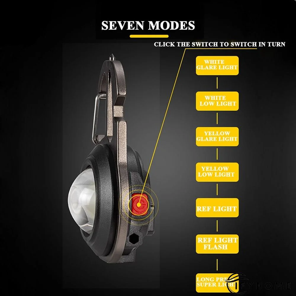 Multifunctional Min USB Charging Outdoor Camping Emergency Flashlight Keychain Light | IFYHOME