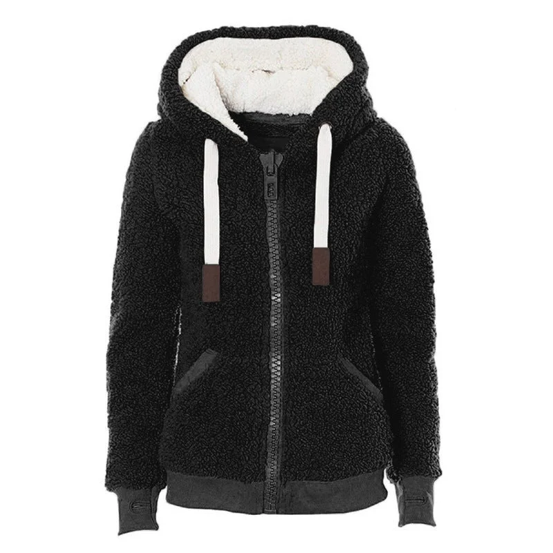 Women's Coat Plush Hooded Sweatshirt Jacket