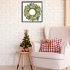 >SALE<5D DIY Partial Special Shaped Drill Diamond Painting Xmas Wreath Decor 30x30cm