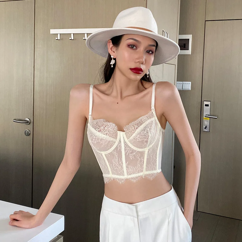 Billionm Underwear Women Ultra-thin Push Up Bra French Glue Bone Shapewear Fashion Lace Embroidery Summer Ladies Sling Base Lingerie
