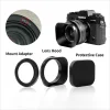 [All-Aluminum Alloy Lens Hood] Universal Adaptable Square Lens Hood Kit for Different Lens Diameters