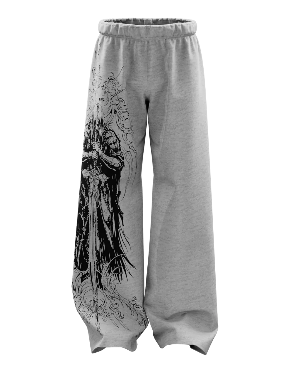 Stryk Grey Unisex Straight Fit Baggy Pants