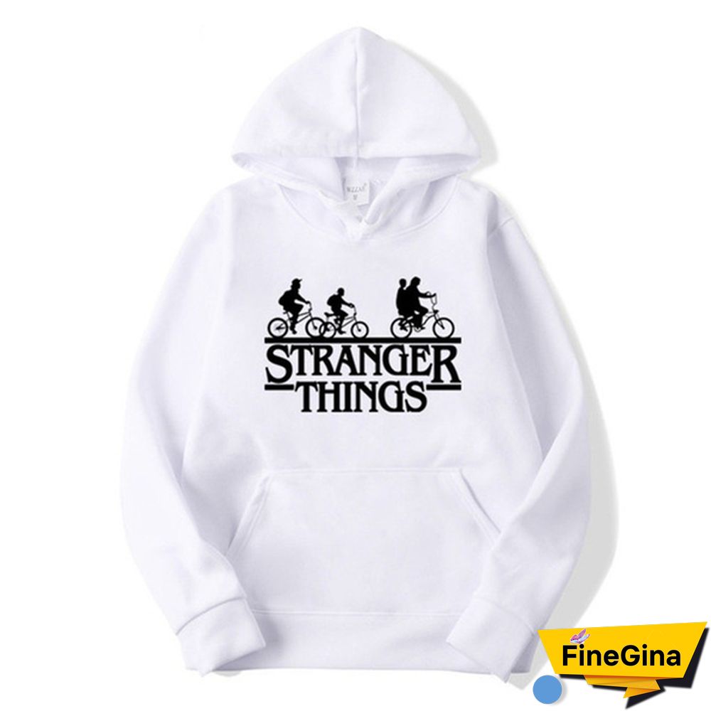 Fashionable Stranger Things Hooded Hoodies Trendy Men Women Oversized Pullover Sweatshirts