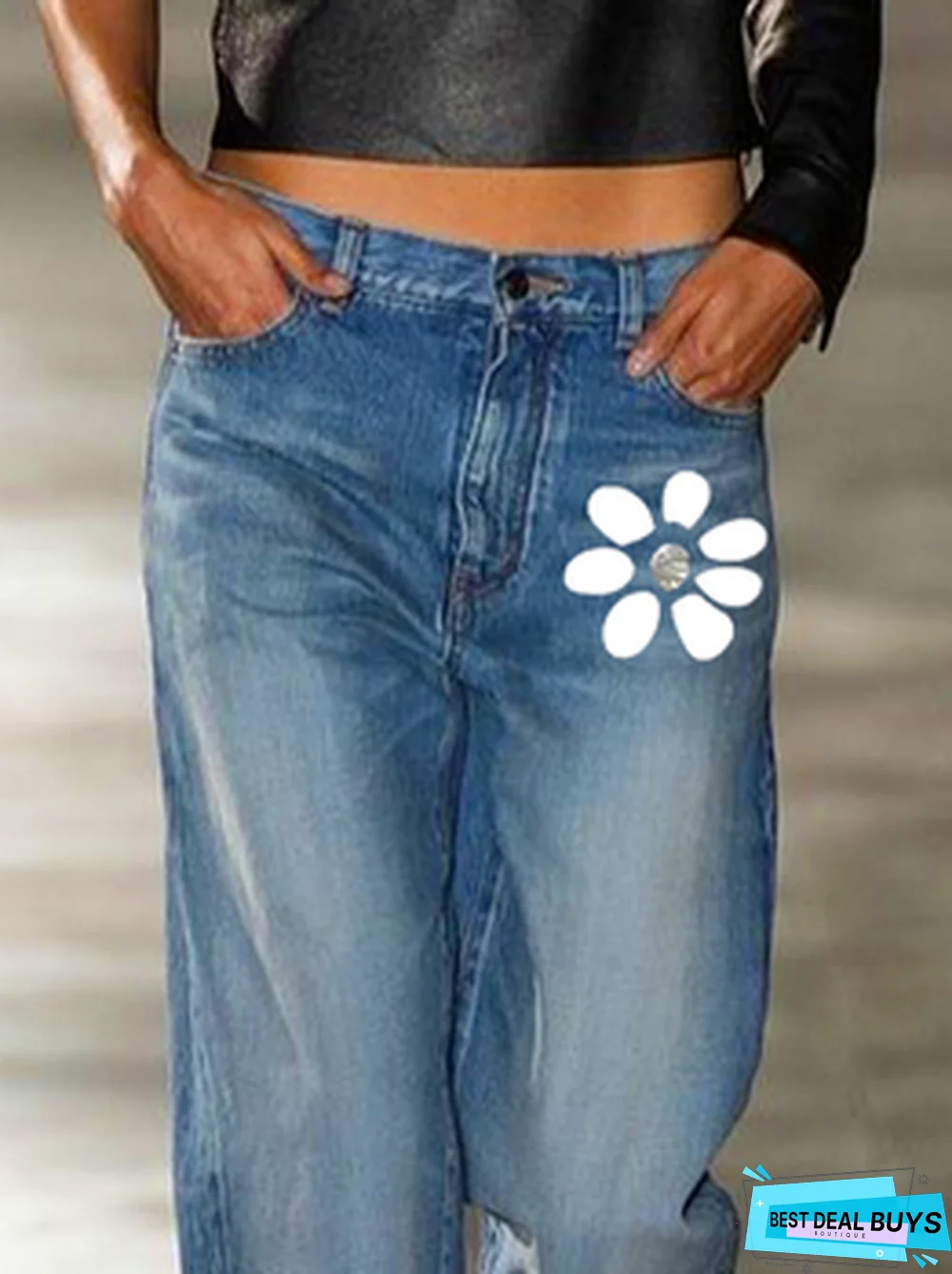 Daisy Denim Casual Loosen Jeans