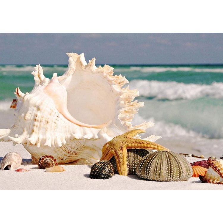 Beach Full Round Diamond Painting 30*40CM