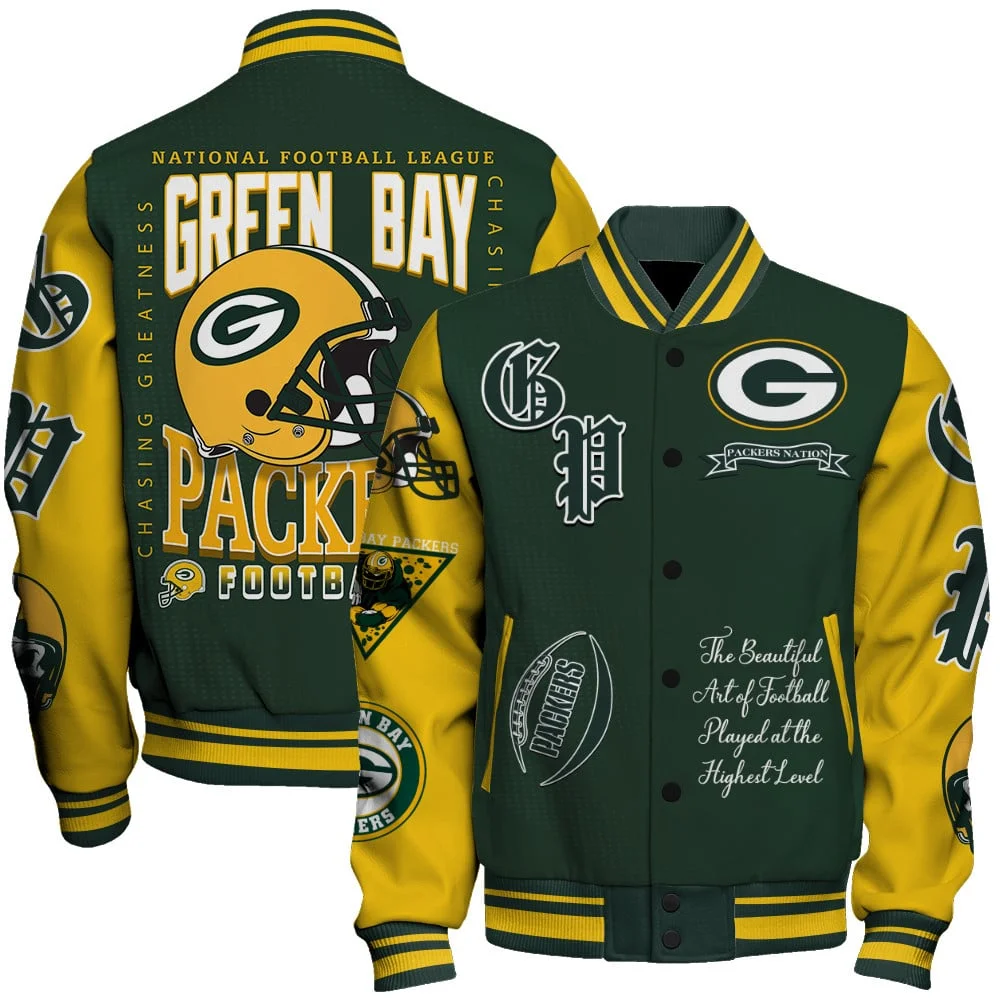 Green Bay Packers NFL 2024 National Football Conference Unisex Varsity Jacket V3