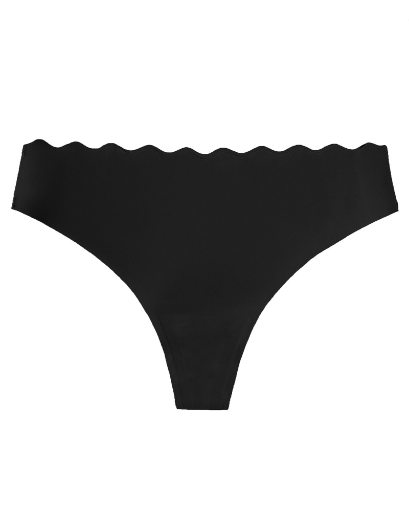 Seamless Solid Color Hollowed-Out Wave Underwear For Valentine's Day