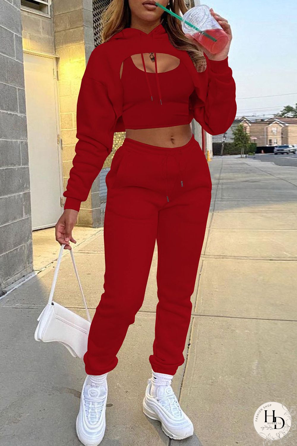 Dark Gray Casual Street Solid Patchwork Hooded Collar Long Sleeve Three Pieces