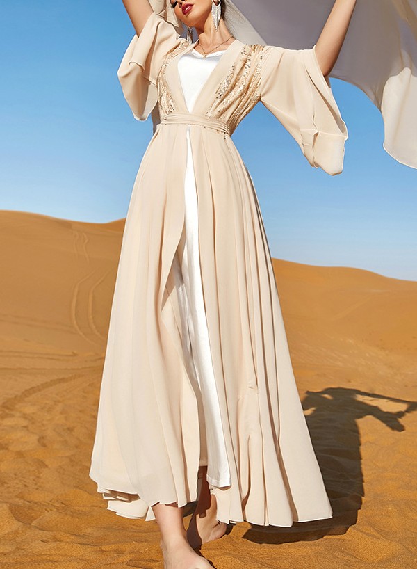 Women's Round Neck Sleeveless Dress and Embroidered Tunic Set | Oxredo Shop Ramadan Sale