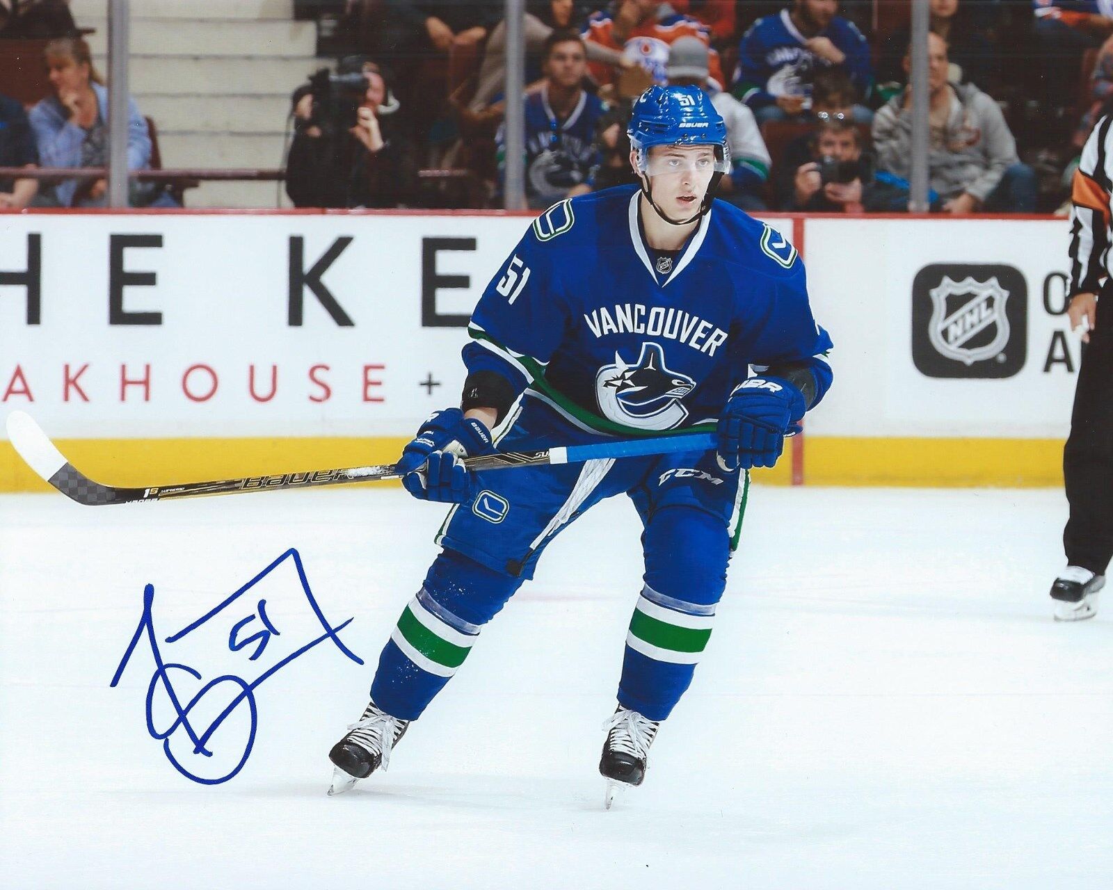 Troy Stecher Signed 8×10 Photo Poster painting Vancouver Canucks Autographed COA F