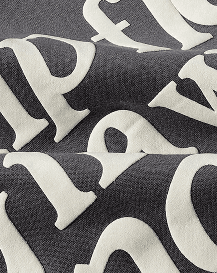 Brownm Letters Printed Long Sleeve Hoodie