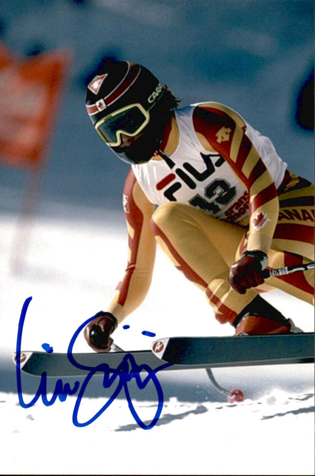 Liisa Savijarvi SIGNED 4x6 Photo Poster painting Alpine Skiing SARAJEVO 1984 WINTER OLYMPICS #6
