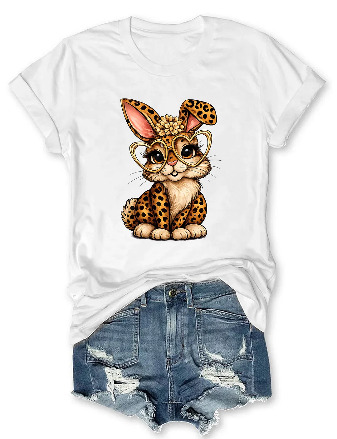 Easter Leopard Bunny T-shirt